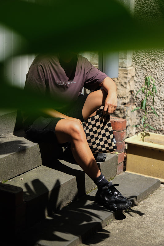 Liburan Medium Checkered Tote Bag